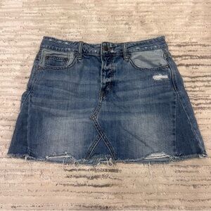 Blue Denim Mini Skirt